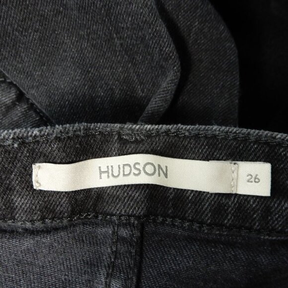 HUDSON Remi Straight Ankle Maternity JEANS Size 26 Black Stretch Denim NEW $185 - Picture 6 of 12
